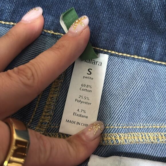 NWT Halara Flex™ High Waisted Rolled Hem Wide Leg Stretchy Casual Jeans - Picture 4 of 4